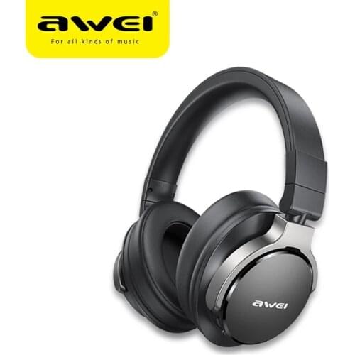 Awei ANC Noise Cancelling Headphone Handsfree Bluetooth Wireless HiFi Bass Headsets A710BL For iPhone Xiaomi Huawei