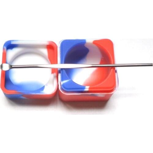 Fast Shipping Silicone Container Jars Dab Reusable for Concentrate Wax eGo Electronic Cigarette Multicolor Silicone Box