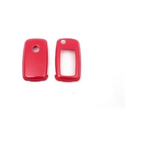 Remote Flip Key Cover Case Skin Shell Cap Fob Protection Gloss Red for VW MK6 SEAT SKODA