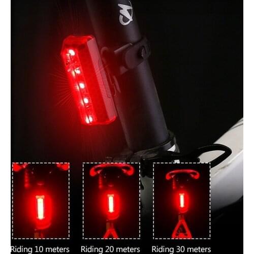 GENIU Tail Light For Bicycle Light Bike Flashlight 5 Modes LED USB Rechargeable Cycling Taillight Bicycle Rear Lights