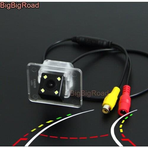 BigBigRoad Car Intelligent Dynamic Trajectory Tracks Rear View Backup CCD Camera For kia K5 2012 2013 2014 / Optima Waterproof