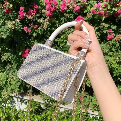 Diamond Square Tote Bag 2021 Summer New High-quality PU Leather Womens Designer Handbag Small Shoulder Messenger Bag Purses