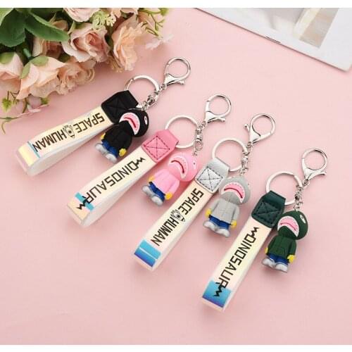 Cartoon Cute Fashion Shark Epoxy Key Ring Cool Couples Package Pendant Net Red Key Ring Wholesale