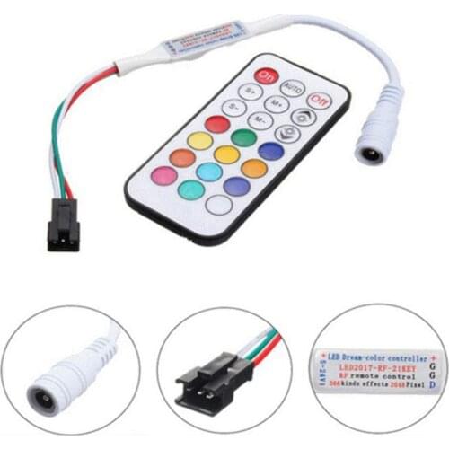 Mini DC5-24V 21 Keys 2811 Remote Control RF Controller for WS2811 WS2812B 2811 2812 LED Strip Light