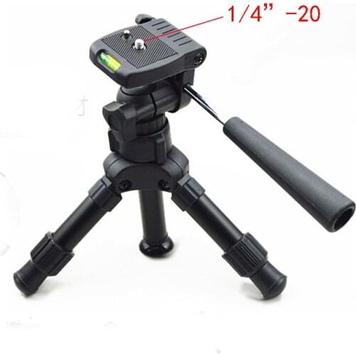 New Portable Mini Desktop Aluminum Table Tripod with 3 way Head for DSLR Camera