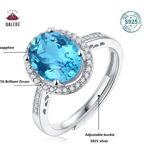 Кольца с сапфирами QALEDE China At AliExpress