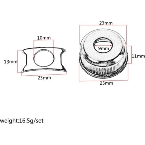 6.35mm 1/4' Jack Stereo Output Socket for Telecaster Electric Guitar Parts