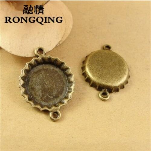 RONGQING 60pcs/lot beer cover Retro Tray DIY Accessories wholesale Craft 14MM