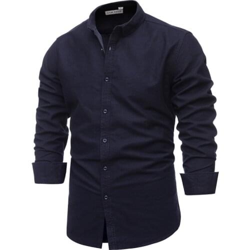 2021 Mens Shirts High Qualty 100% Cotton Oxford Shirt Man Business Casual Slim Fit Pink camisa social masculina