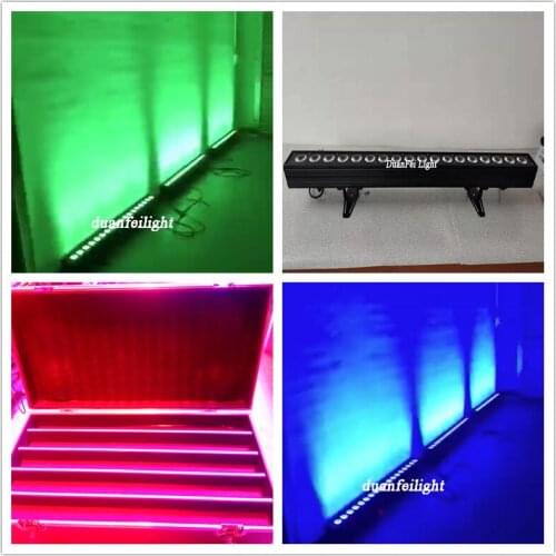 With flycase 10lot indoor strip bar rgbw wash wall led lyre 18x10w dj bar led ip20 washing wall lamp