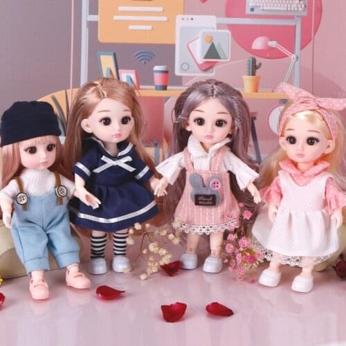16cm BJD Winter Suit Movable Joint Princess Doll With Clothes Set Girls Gift Play House Toys