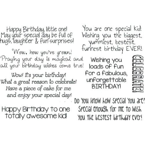 Words Clear Stamp for DIY Scrapbooking/Card Making/Kids Fun Decoration Supplies A2027