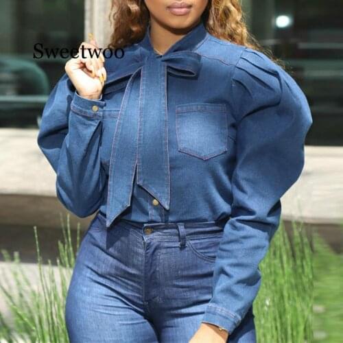 SWEETWOO Stand-up Collar Blouses