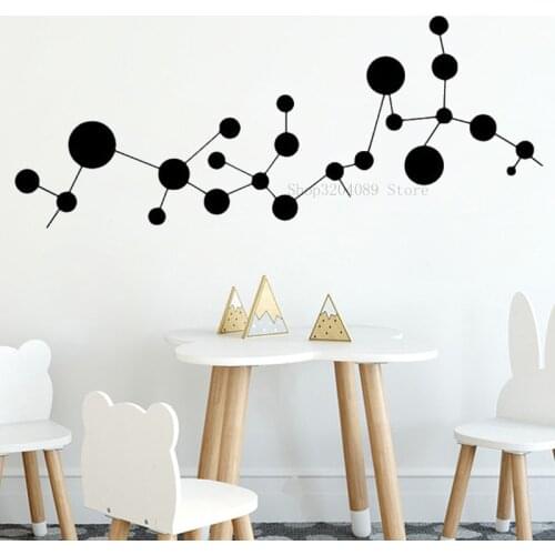 Creative Molecular Wall Stickers Vinyl For Kids Room Living Room Classroom Art Decor Poster Modern Removable Murals CN325