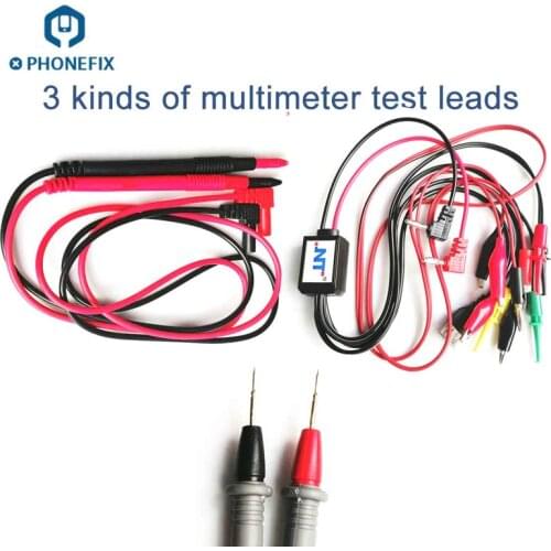 PHONEFIX Universal 10A/20A Test Leads Multimeter Current Voltage Test Cable with Alligator Clips Phone DC Power Supply Cable