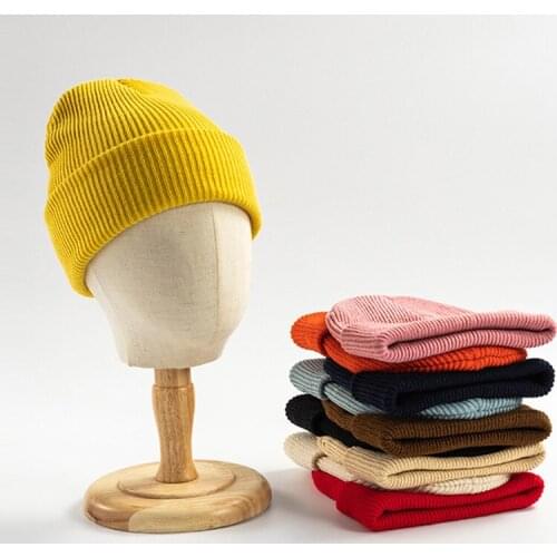 Women Hat Winter Beanie Men Acrylic Knit Brim Skiing Sports Outdoor Accessory For Adult