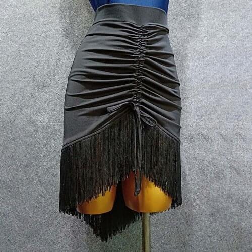 2020 New Latin Dance Dress Women Tassel Latin Dance Skirt for Ballroom Samba Tango Chacha Belly Dancing Performamnce BY353