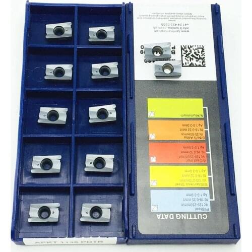 10 pcs APKT1135 PDTR LT30 cutting turning tool milling cutter PVD+CVD turning insert APKT 1135 PDTR carbide insert milling tool