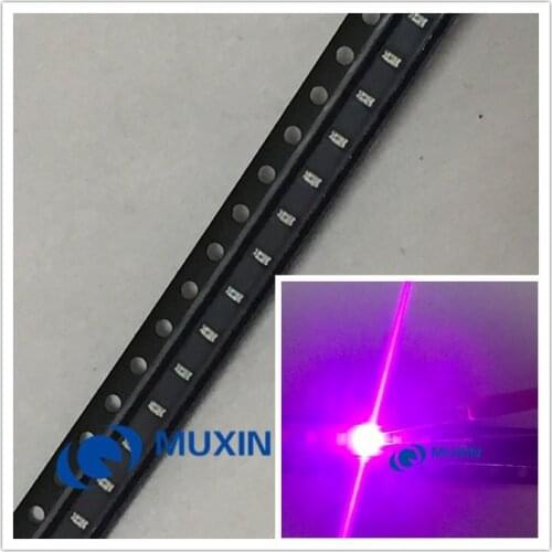 100pcs 0603 SMD UV Purple led Super Bright SMT LEDS Light Diode Water Clear 395-400nm DIY LIGHT