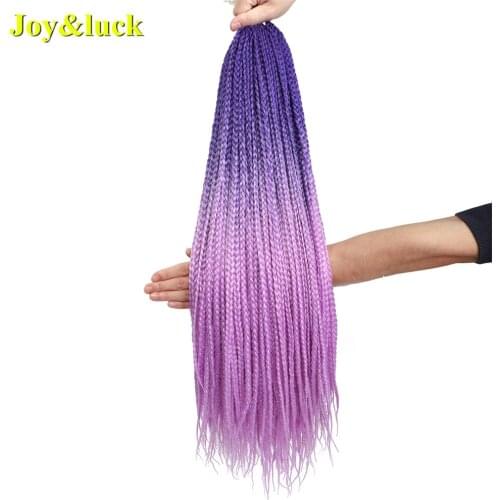 Box Braids Crochet Hair 24 Inch 22 Strands/Pack Different Colors Synthetic Braiding Hair Extension For Women Daily Or Party Use