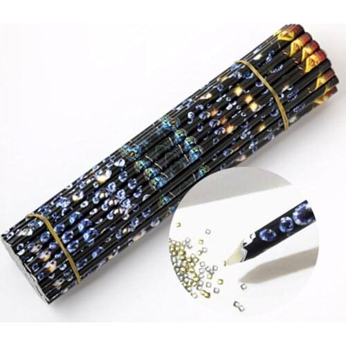 5/10 pcs Diamond Painting Tool Point Drill Pen Wax Rhinestone Picker Pencil