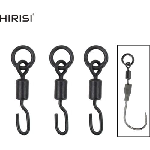 50x Carp Fishing Swivel and Snaps Hook Link Swivels Fishing Accessories