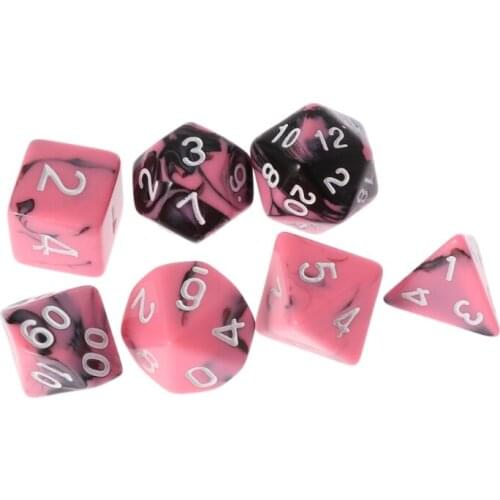 7pcs/set Dice For TRPG D4-D20 Multi-sided Dices Polyhedral N0PC
