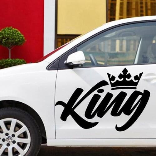 Car Door King Auto Sticker Creative Car Door Handle Decals Dual Color Design Stickers Vinyls Decals