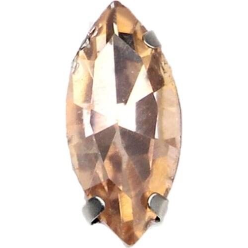 Free Shipping!Silver Base Water Red Horse Eye Shape AAA+ Crystal Glass Flatback Sew On Rhinestones For DIY Apparel/Bag/Shoes