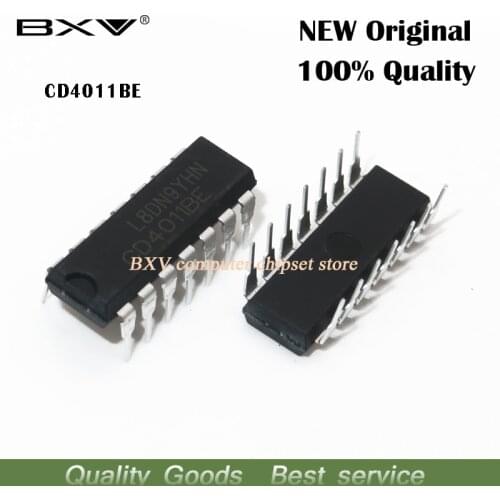 10PCS/LOT CD4011BE DIP14 CD4011 DIP 4011BE DIP-14 new and original IC