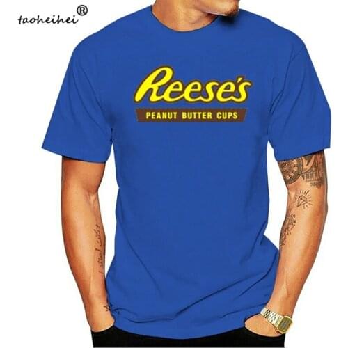 Reese Peanut Butter Cups Candy Product Logo MenS White T-Shirt Size S - 3Xl Slim Fit Tee Shirt