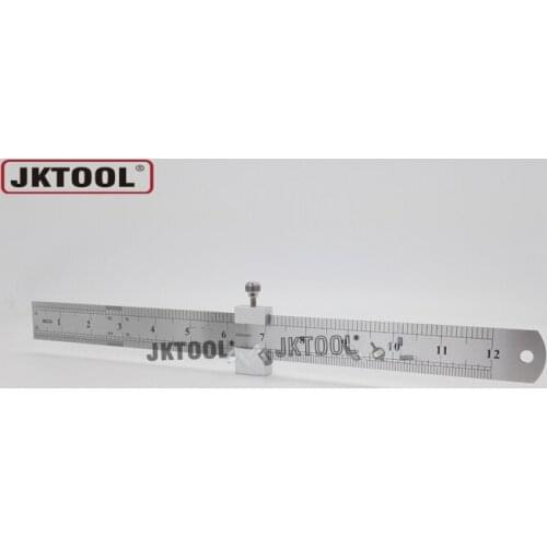 Ruler Stop Anodized Aluminum Ruler Stop Fence Rule Stoper Fence with 300mm Stainless Ruler