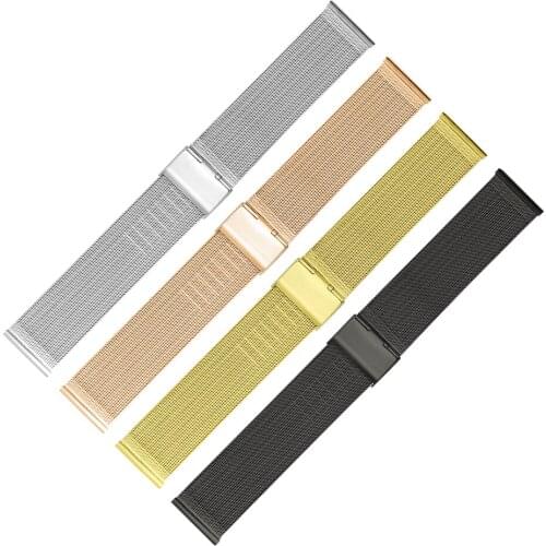 Milanese Stainless Steel Watch Strap Band 12/13/14/16/17 18mm 19mm 20mm 22mm Watchband for Samsung Galaxy Watch 42/46mm