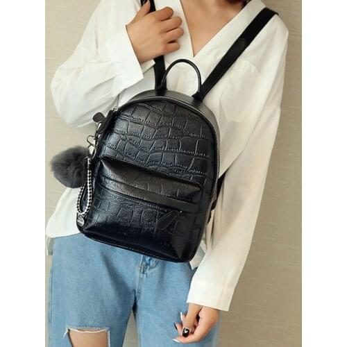 Mini Backpacks Women PU Leather Cute Small Backpack Female White Back Pack Black Backpacks For Teen Girls Fashion Bagpack Woman
