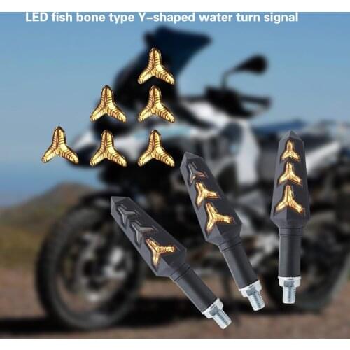 Motorcycle Turn Signal LED Light Tail Lights Sequential Flowing Water Indicator Blinker Lamp Arrow Flash Warning Moto Scooter