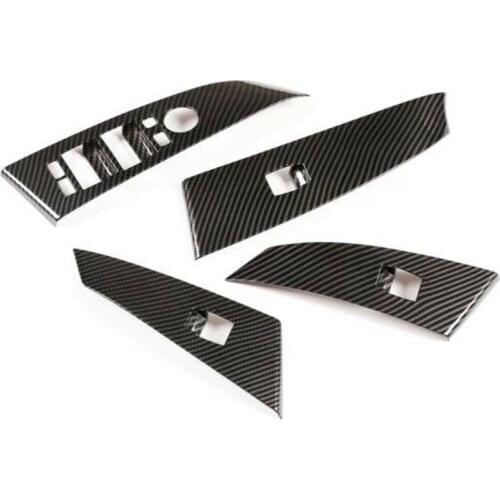 4Pcs/Set LHD Car Window Lift Switch Panel Trim Fit For BMW 5 Series E60 E61 2004 2005 2006