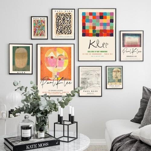 Paul Klee Classic Abstract Style Posters Modern Decoration Watercolor Painting Exhibition Canvas Prints Wall Art Pictures Decor