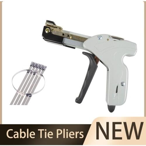 Self-locking stainless steel cable tie pliers flat nozzle automatic cable tie household tightening and binding tool 4.6~7.9mm