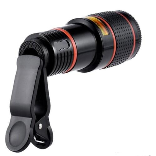 12X Telescope Zoom Lens Monocular Mobile Phone Camera Lens Mobile Phone Outdoor Camping Hunting Sports Tool 7 Piece Set