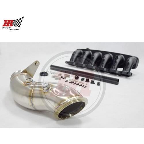 HP RACING Billet Intake Manifold + Catless Downpipe For N55 Engine F30 F32 F20 135i 335i 435i M135i M235i 3.0T 2013-2016