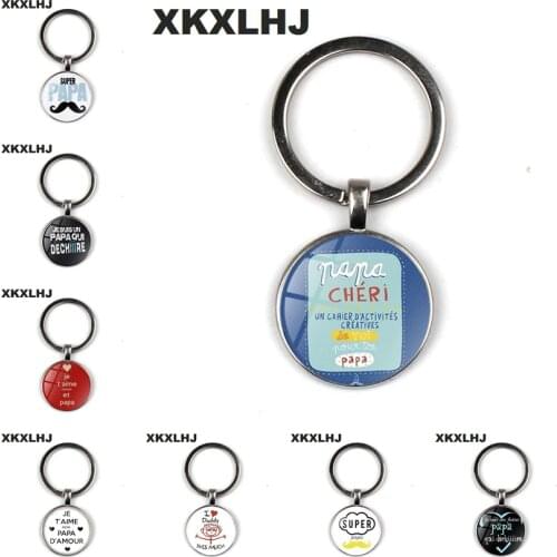 XKXLHJ Exquisite Fashion I Love Dad So Many Key chain Mens Jewelry je suis un dad qui dechire pendant Pendant Key chain Daddy