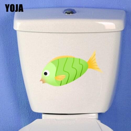 YOJA 23.3*14.8CM Animal Fish Living Room Home Wall Decal Decor Toilet Sticker T3-1046