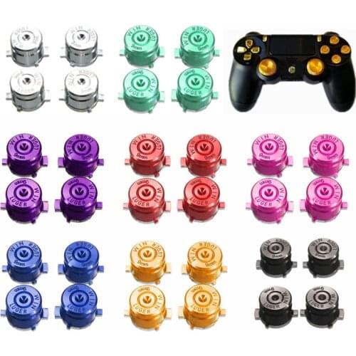 Bullet Buttons Aluminum Custom Metal Replacement Standard Buttons Spare Parts Accessories for Playstation 4 PS4 Controllers