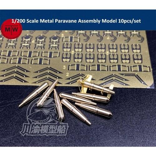 1/200 or 1/350 Scale Metal Paravane Assembly Model Military Model Ship Accessory 10pcs/set
