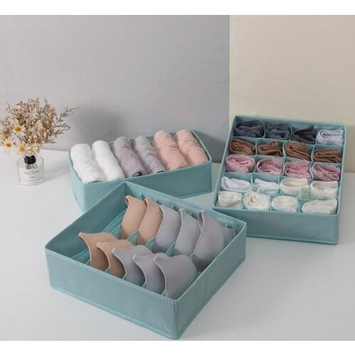 1Set Underwear Bra Organizer Storage Box 3 Colors Drawer Closet Organizers Boxes For Underwear Scarfs Socks Bra Multi Size