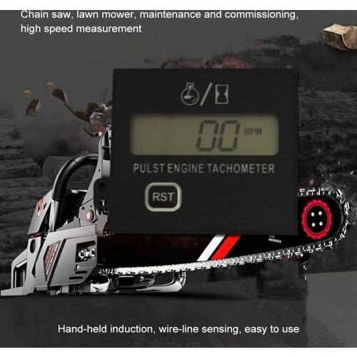 100% Sensing Tachometer Chainsaw Gesture Gasoline Engine Lawn Mower High Speed Equipment Digital Display Pulse Speedometer 3V