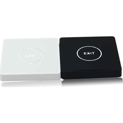 15pcs Access control switch Touch switch ultra-thin exit button 86mm x 86mm x 11mm NO/NC/COM output black/white color option