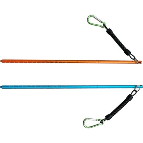 2Pcs 34 cm / 13.4 inch Ultra- light Aluminum Alloy Scuba Diving Underwater Lobster Stick Pointer Rod with Bolt Snap Clip
