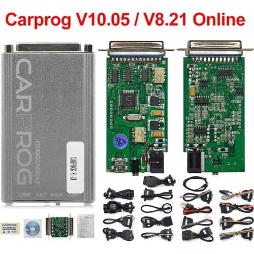 Carprog V8.21 with keygen Online Version Car Prog V10.93 ECU Chip Tunning Repair Tool with All 21 Adapters Diagnostic Tool