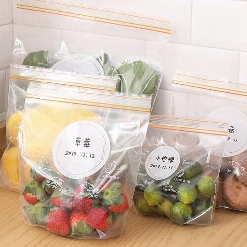 30/25/15pc Food Storage Containers Leakproof Containers Reusable Stand Up Zip Shut Bag Cup Fresh Bag Food Storage Bag Fresh Wrap